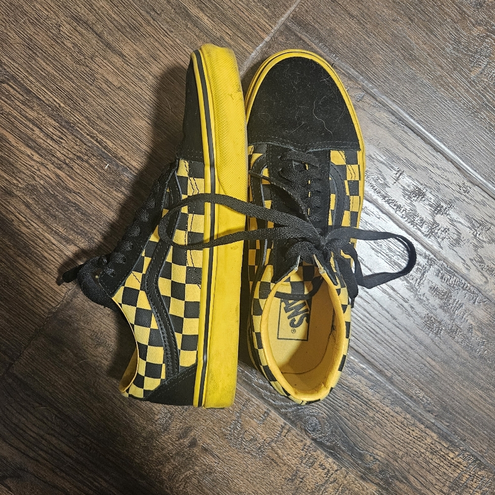 Yellow Checkered Vans